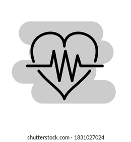 Illustration Vektorgrafik des Herzinfarktsymbols
