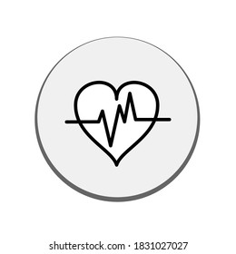 Illustration Vector graphic of heart pulse icon
