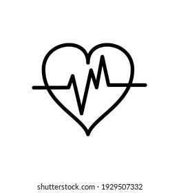 Ilustración Gráfico vectorial del icono de pulso de corazón