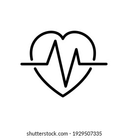 Illustration Vector graphic of heart pulse icon