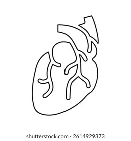 Illustration vector graphic of hearth human line icon