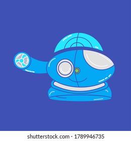 Gráfico vectorial de ilustración del helicóptero con fondo