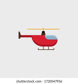 Illustration Vektorgrafik von Helicopter. Moderner Flachstil