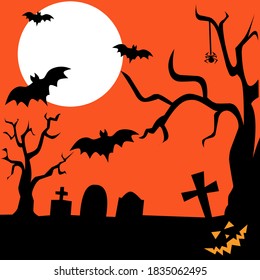 Illustration vector graphic of Helloween grave for Helloween.
