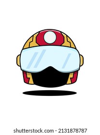 Illustration vector graphic of Helmet Super Hero
