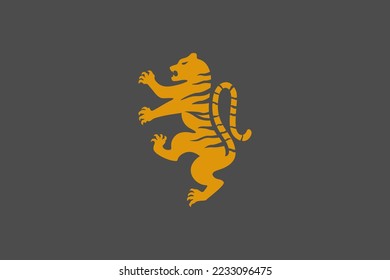 Illustration vector graphic of heraldry crest tiger. Good for logo