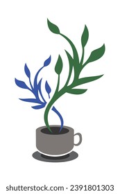 Illustration vector graphic of Herbal Coffee Cup Logo