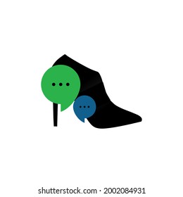 Illustration Vector Graphic of High Heel Chat Logo. Perfect to use for Fashion Company