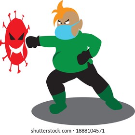 ilustración vector gráfico de impacto covid bueno para afiches etc