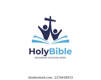 Illustration vector graphic of holy bible logo designs concept. Perfect for community, education, bible, catholic