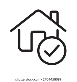 Gráfico vetorial de ilustração do ícone Home Approved