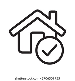 Ilustración Vector gráfico de Home Checkmark Icon