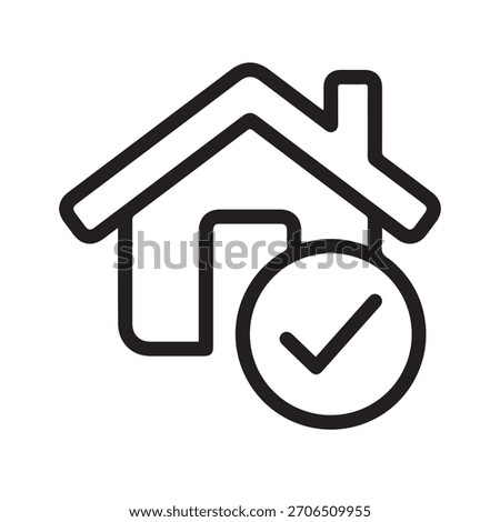 Illustration vector graphic of Home Checkmark Icon