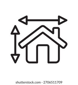 Ilustración Vector gráfico de Home Dimensions Icon