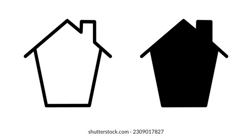 Illustration Vector graphic of Home icon. Fit for house, real estate, residential, cottage, etc.
