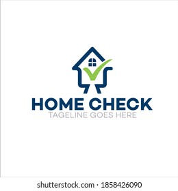 Illustration vector graphic of home inspection company logo design template