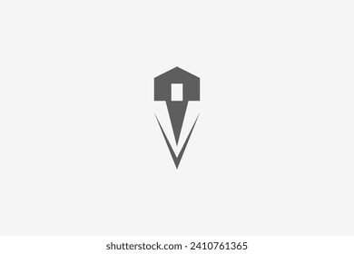 Gráfico vectorial de ilustración de la ubicación del hogar. Bueno para el logotipo