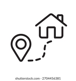 Ilustración Vector gráfico de la ubicación del hogar
