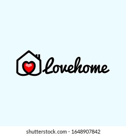 Illustration vector graphic of Home logo combination with heart vector template