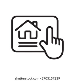 Illustration vector graphic of Home Touch Icon