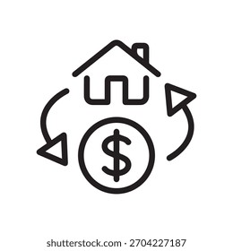 Gráfico de Vector de ilustración de Intercambio de valor del hogar