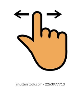 Illustration Vector Graphic of Horizontal, scroll, hand gestures Icon