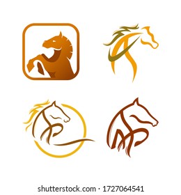illustration vector graphic of The horse is jumping perfect for company logo and luxury