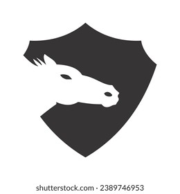 Illustration vector graphic of Horse Shield Logo