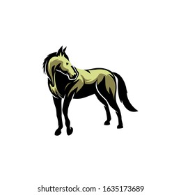 illustration vector graphic of horses good for company logo,sport logo,and etc.