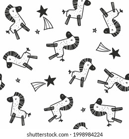 Illustration vector graphic of horses , perfect for background, fabric or object pattern, printing ,warping, textile etc.