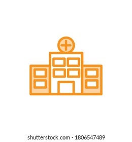 Illustration Vector graphic of hospital building icon. Fit for healthcare, emergency, building clinic etc.
