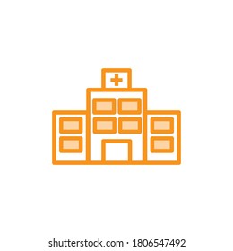 Illustration Vector graphic of hospital building icon. Fit for healthcare, emergency, building clinic etc.