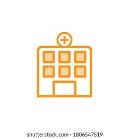 Illustration Vector graphic of hospital building icon. Fit for healthcare, emergency, building clinic etc.