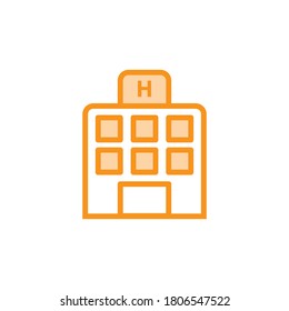 Illustration Vector graphic of hospital building icon. Fit for healthcare, emergency, building clinic etc.