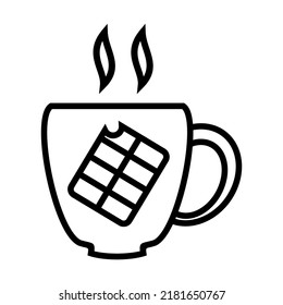 Illustration Vector Graphic of hot chocolate, drink cup glass icon