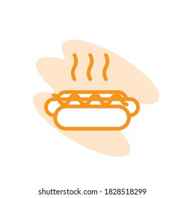 Illustration Vector graphic of hotdog icon template