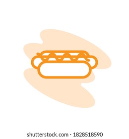 Illustration Vector graphic of hotdog icon template