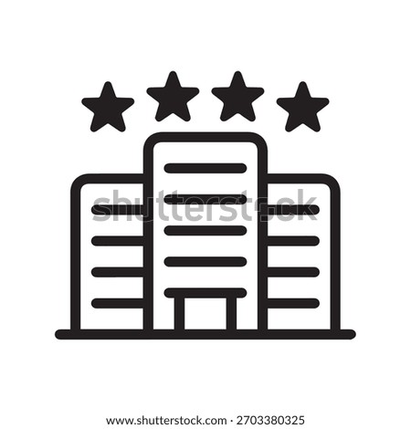 Illustration vector graphic of Hotel Icon with Stars