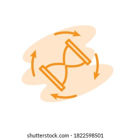 Illustration Vector graphic of hourglass icon. Fit for clock, watch, countdown, deadline etc.