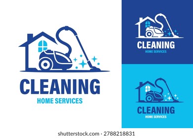 Illustration of vector graphic of House cleaning logo. Suitable for home cleaning, maid, carpet cleaning business.