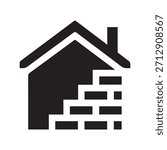 Illustration vector graphic of House Construction Icon