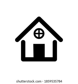 Illustration vector graphic of house icon. Concept flat design. Perfect for icon, poster, banner, web, label, sign, symbol, card, template, application, etc.