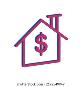 Ilustración Gráfico vectorial del icono de la casa. Apto para casa, residencial, inmobiliario, negocios, etc.
