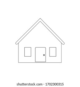 Illustration Vector Graphic of House Outline. Perfect for Coloring Book