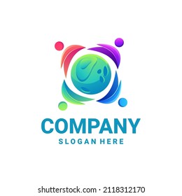 Illustration vector graphic of Human Community, good for logo design
