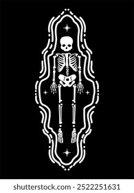 Illustration vector graphic of human skeletal structure designed to become a brand