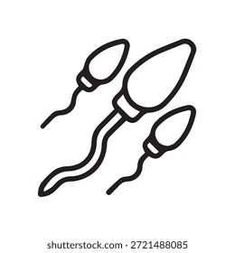 Ilustración Vector gráfico de células de esperma humano icono