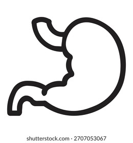 Ilustração vetorial de Humano Stomach Outline Ícone para Anatomia Icon Line