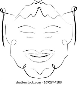 illustration vector graphic of humble human with the high position