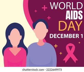 illustration vector graphic of husband and wife together, perfect for international day, worlds aids day, celebrate, greeting card, etc.
